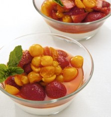 Pannacotta de yogur con frutas
