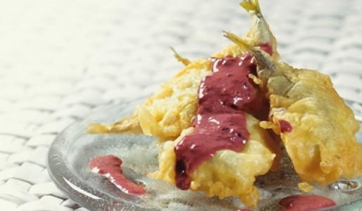 Pejerrey en tempura