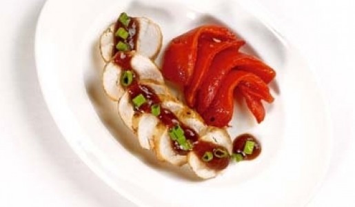 Pollo en salsa de tamarindo y tomate confitado