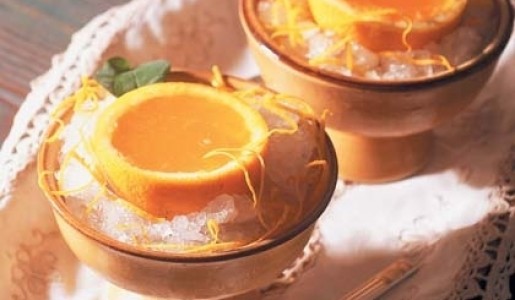 Refresco helado de naranjas
