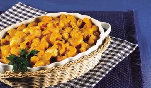 Pastel de macarrones y pollo