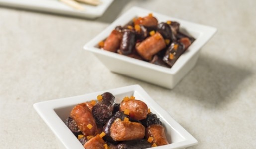 Morcillas y chorizos en cerveza negra