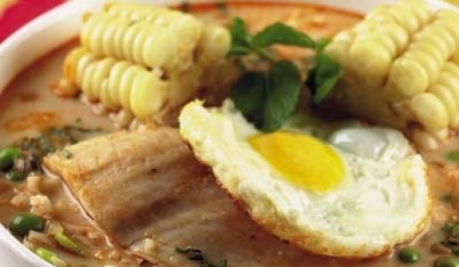 Chupe de pescado y choros