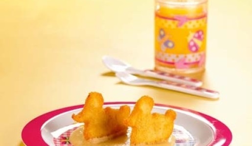 Nuggets de pescado con puré de garbanzos