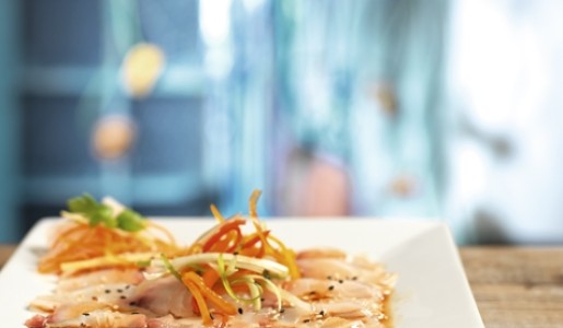 Tiradito chifero de lenguado