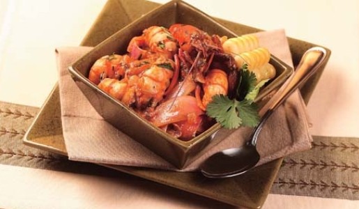 Cebiche caliente de camarones