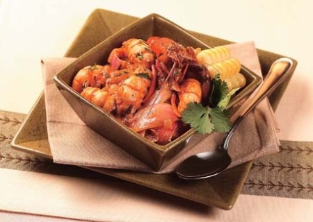 Cebiche caliente de camarones