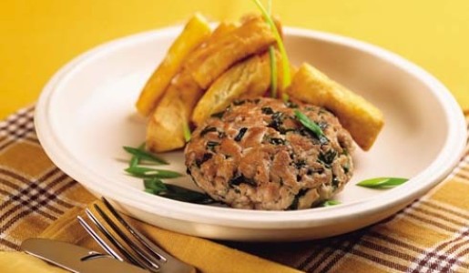 Hamburguesa de atún fresco