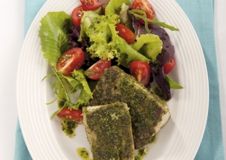 Bonito a la plancha con salsa verde