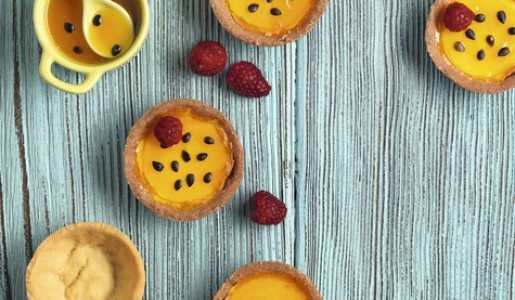 Tartitas de maracuyá con chocolate
