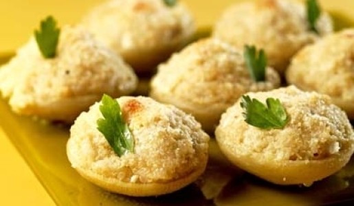 Corazones de alcachofa rellenos de quinotto