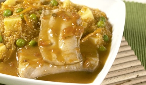 Ajiaco de quinua con pescado