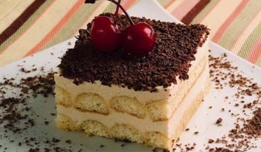 Tiramisú con queso mascarpone