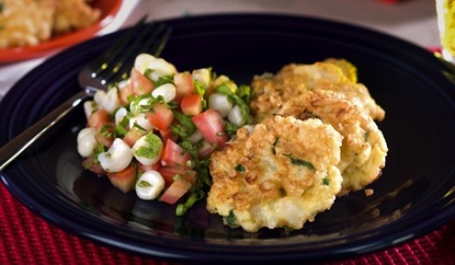 Torrejitas de coliflor