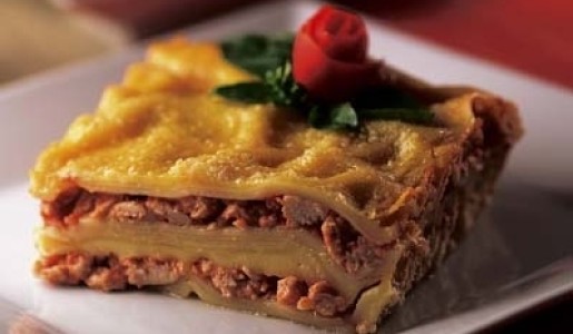 Lasaña minutera de pollo y queso