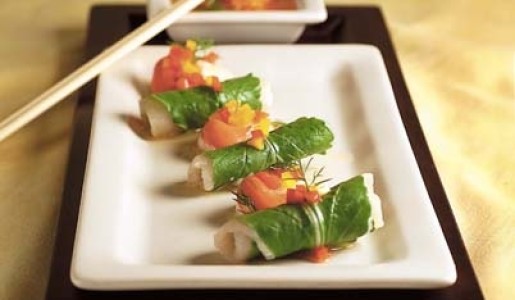 Carpaccio de pescado y conchas