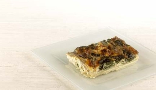 Molde de papas y acelgas gratinadas