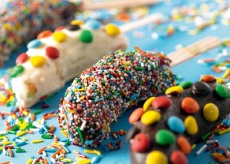 Paletas de plátano con chocolate