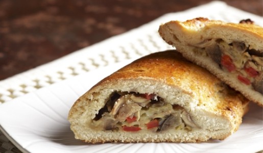 Calzone de berenjena y champiñones