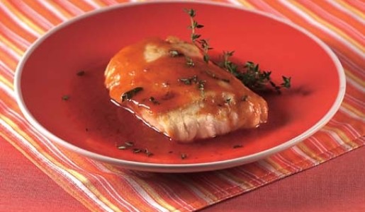 Pez viuda en salsa de mantequilla