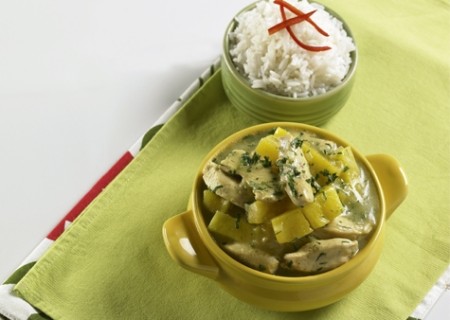Curry de pavo y piña