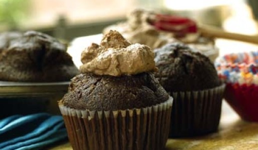 Miniqueques de doble chocolate