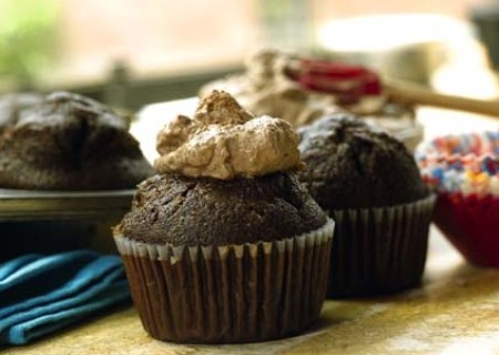 Miniqueques de doble chocolate