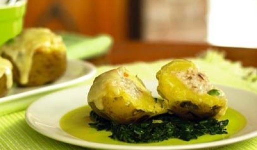 Papitas gratinadas con atún