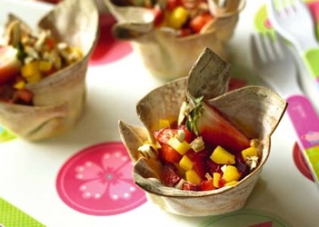 Canastillas de crema pasión