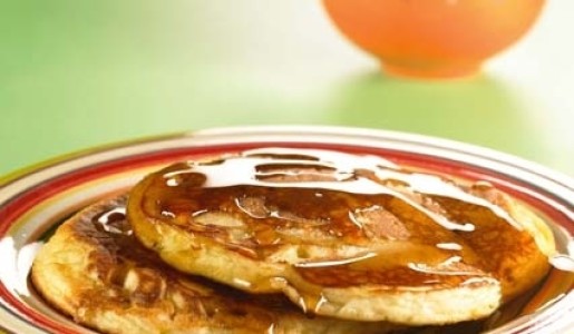 Panqueques de avena con miel de maple