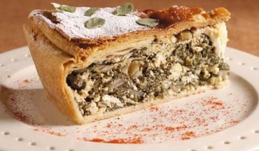 Pastel de acelga y champiñones