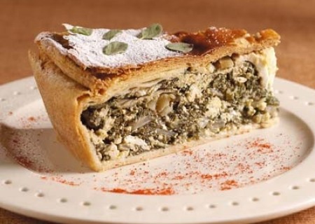 Pastel de acelga y champiñones