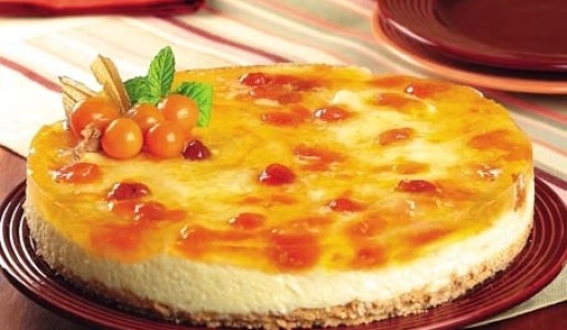 Tarta de queso y frutas