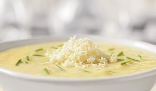 Crema de poro orgánico con queso fresco serrano