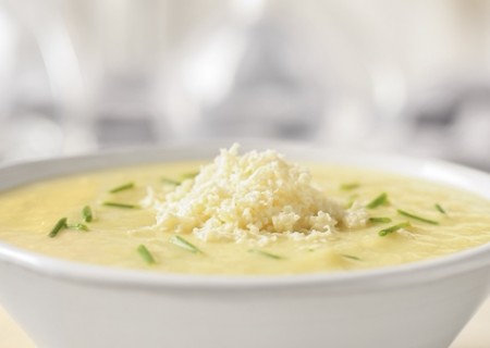 Crema de poro orgánico con queso fresco serrano
