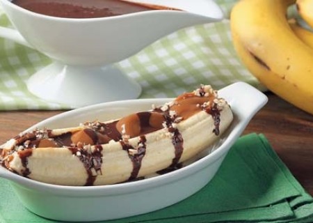 Plátanos al chocolate