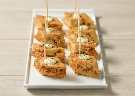 Tortilla de papas chip y salchicha de Huacho