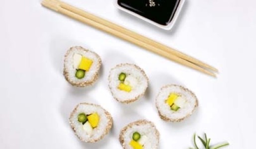 Rollos de arroz con verduras