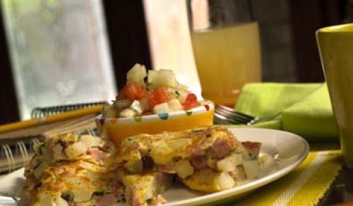 Fritata de jamón de pavo y yuca