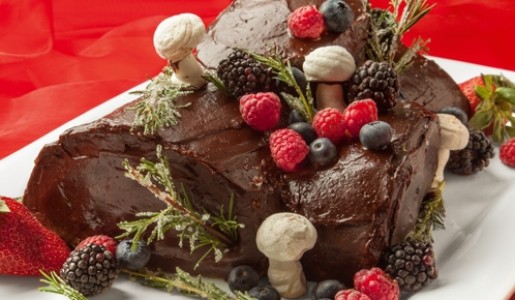 Tronco navideño de chocolate