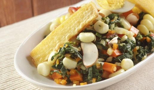 Choclo con espinaca al comino