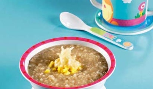 Crema de cereales con frutas