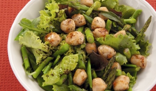 Ensalada tibia de conchas