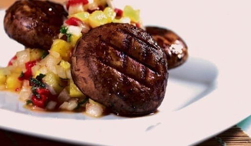 Portobellos en chimichurri de piña