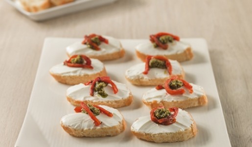Bruschettas de queso de cabra