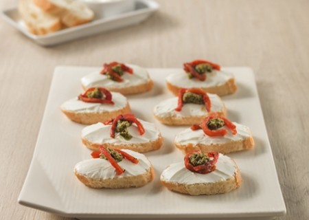 Bruschettas de queso de cabra