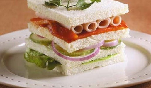 Sánguche de jamón de pavo