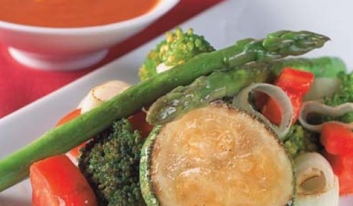 Verduras con salsa passion
