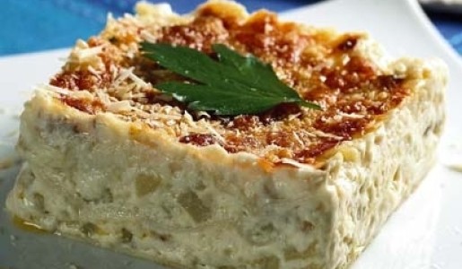 Lasaña de champiñones y alcachofa