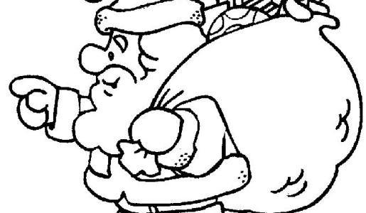 Dibujos de Papa Noel para colorear